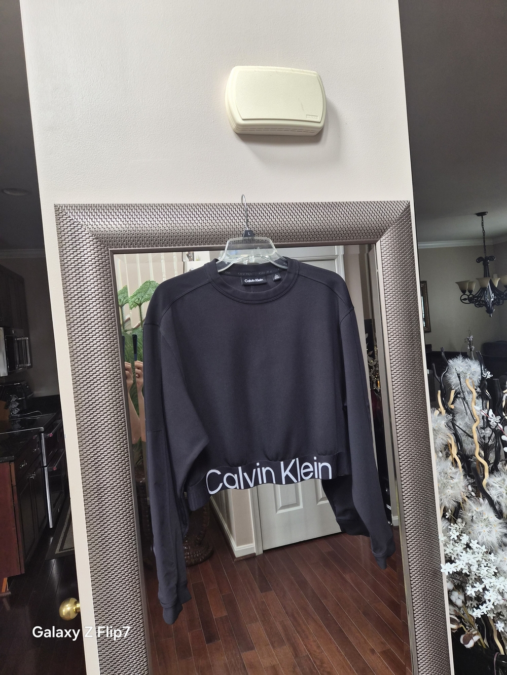 Calvin Klein Black Crewneck Logo Band Sweatshirt